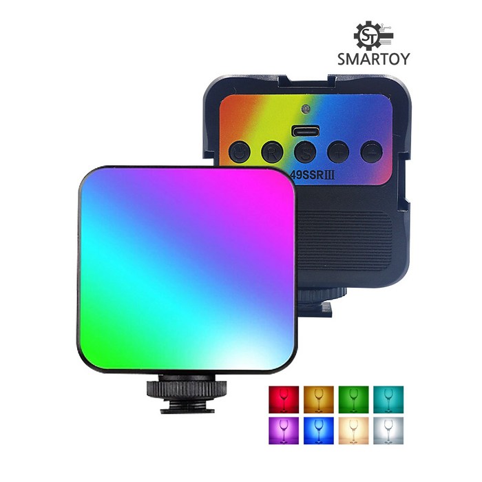 스마토이 RGB 핸드폰 미니 LED 포켓 조명 컬러조절 유튜브