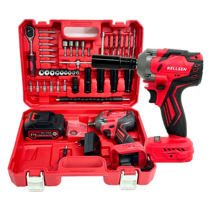 디케이켈슨 켈슨 무선 전동 임팩 드릴 렌치 드라이버  배터리 세트, 1개
