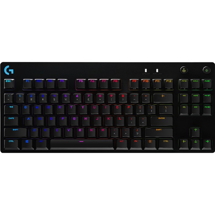 로지텍 PRO TKL GX BLUE 기계식 게이밍 유선 텐키리스 키보드, 혼합색상, YU0039, 청축