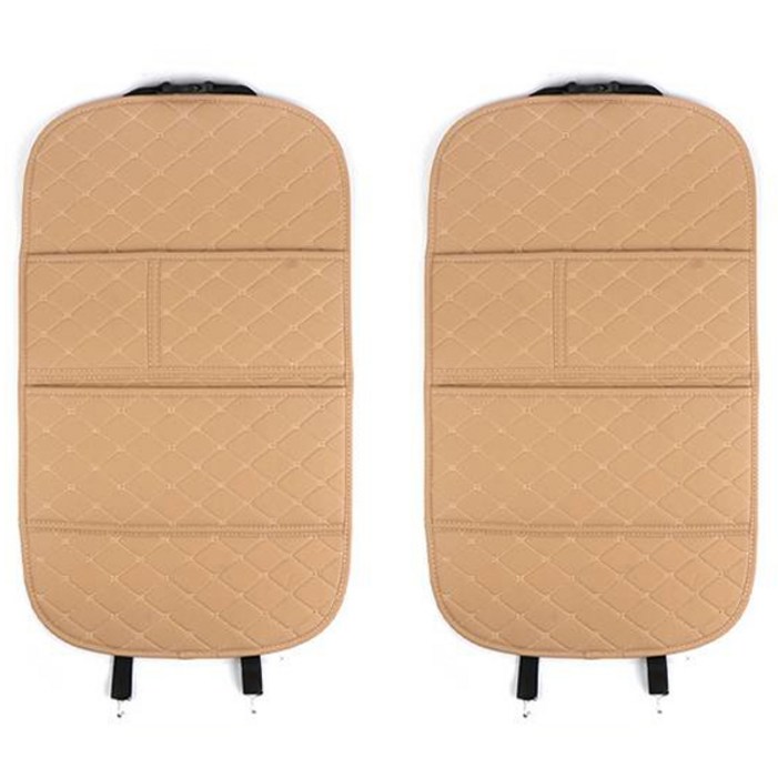 카템 감탄 가죽 킥 매트 자수형, 새들브라운, 2개