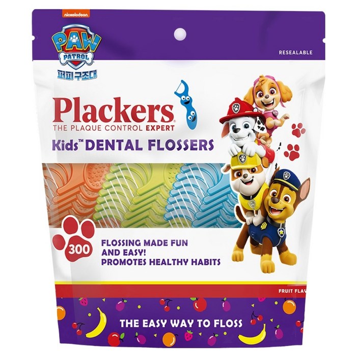 플랙커스 키즈 퍼피구조대 치실, 2cm, 300개입, 1개