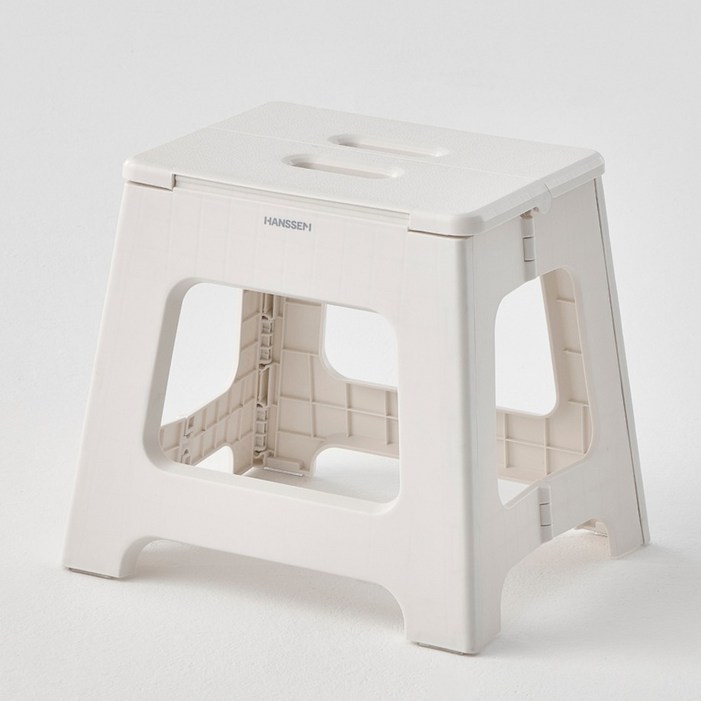 한샘 핸디 원터치 접이식 폴딩 스툴 M, 화이트, 1개