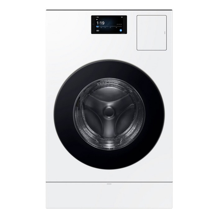 [10% 환급가전] 삼성전자 BESPOKE AI 콤보 세탁기 LCD 177.8mm WD90F25CHW 25kg + 18kg 방문설치