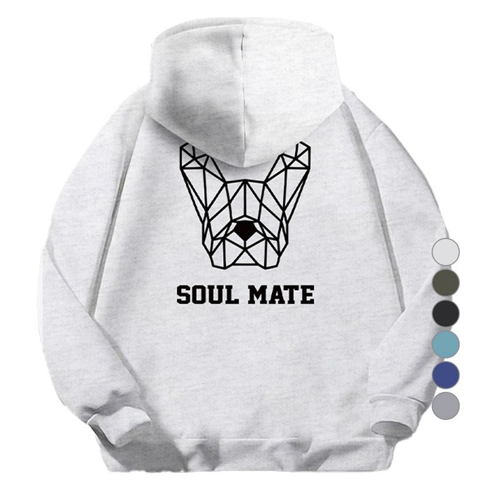 일루소 남성용 소프트 특양면 소울메이트 후드티