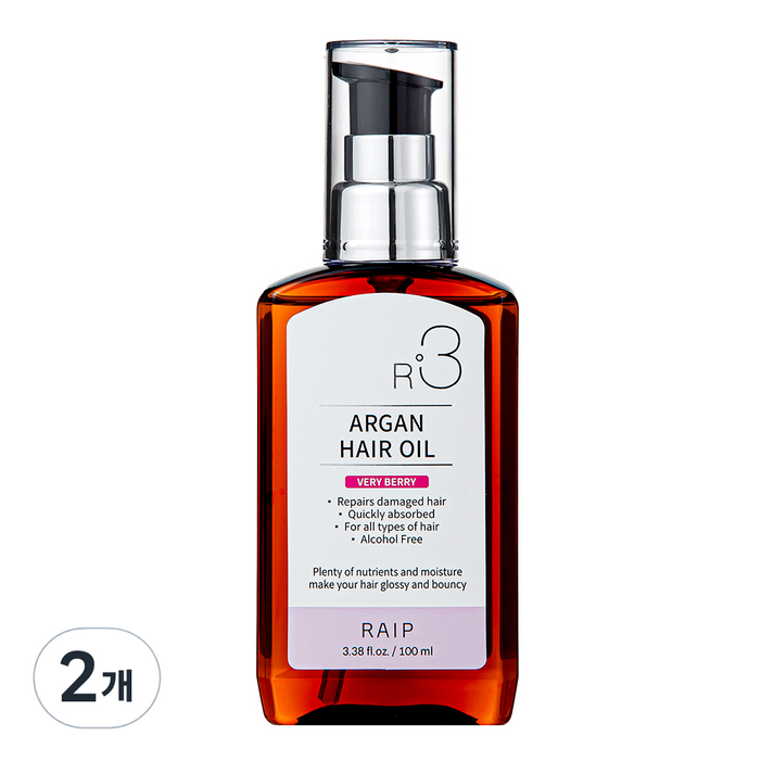 라입 R3 아르간 헤어 오일 베리베리, 100ml, 2개