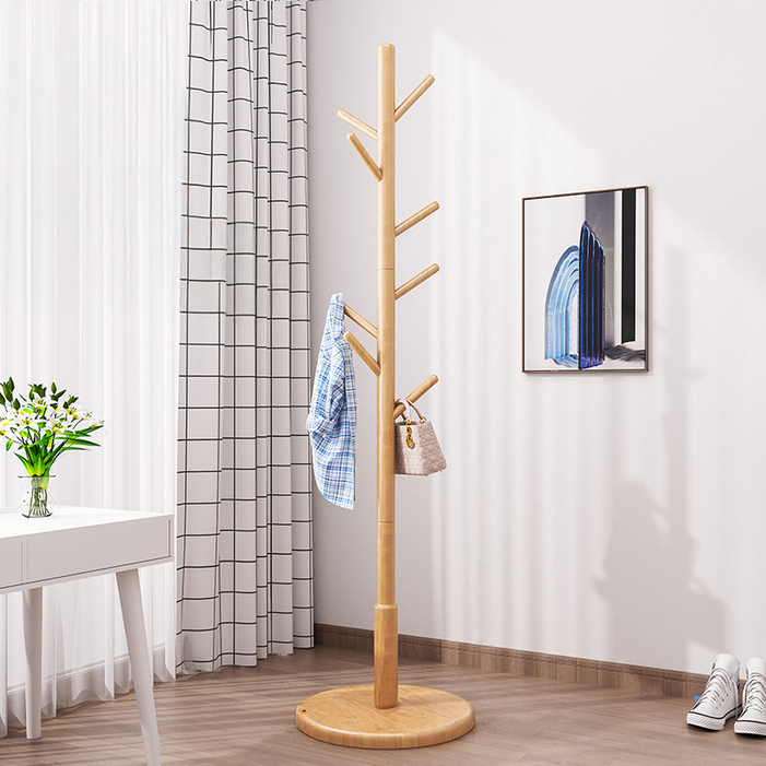 데일리홈 나무형 스탠드 옷걸이, 원목