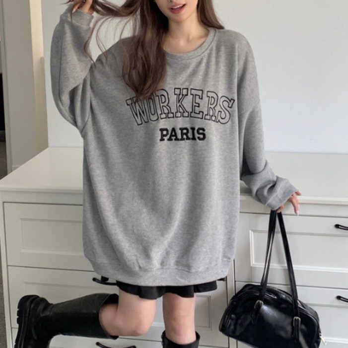 피어니스트 여성용 워커 오버사이즈 롱 맨투맨