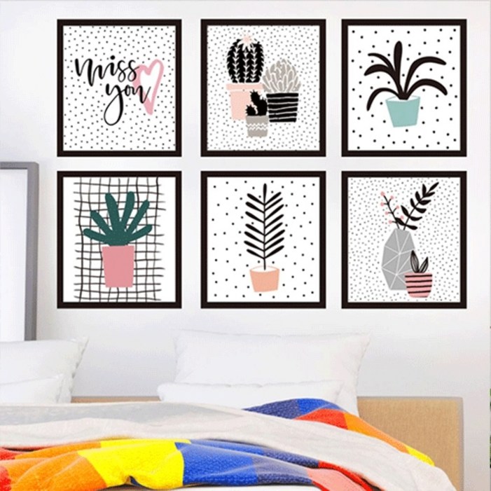 액자 데코레이션 포인트 벽면 스티커