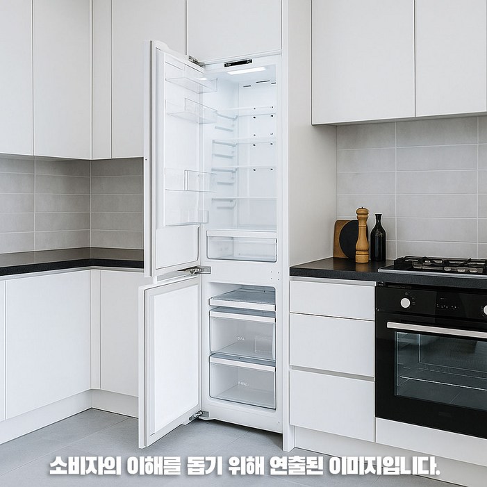 [LG전자] M272PR35BL 디오스 빌트인 콤비냉장고 2도어 상하형 273L 간냉식 색상:화이트 좌경첩 전국무료배송