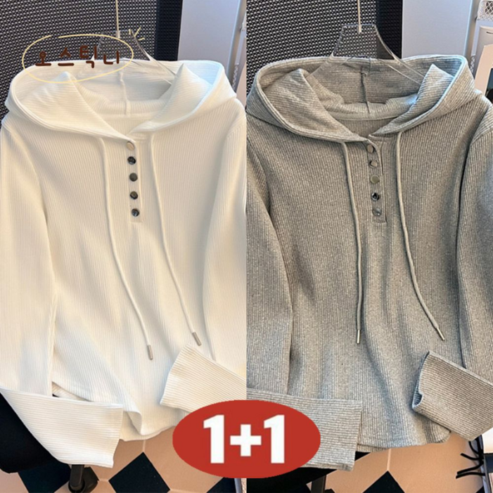 오스틱니 100kg까지 빅사이즈 11 여성 봄가을 날씬해 보이는 편안한 니트 외출용 긴팔 맨투맨