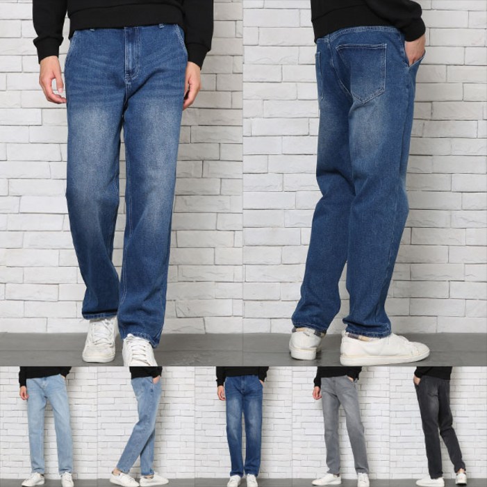 남자청바지 데일리 프리미엄 스판 워싱 데님 5종택1