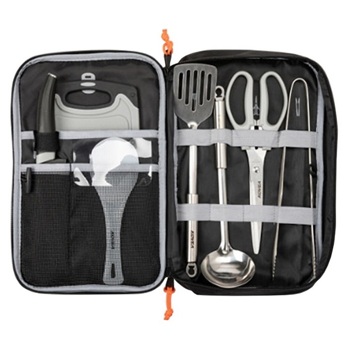 SW 코베아 캠핑 올인원 캠프 키친툴 세트 도마 칼 국자