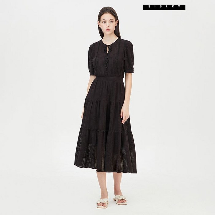 시슬리 히비스 레이스 셔링 원피스 SAOP33431