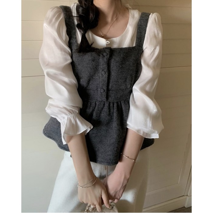 당배 여성 PYT 프리티영띵 몬드 뷔스티에 하객룩 모직나시 레이어드