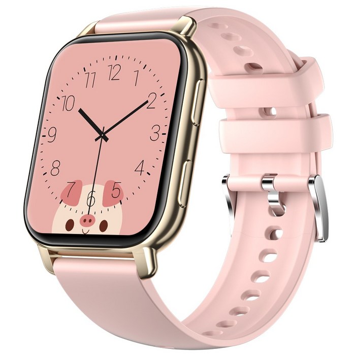 통화가능 웨어러블 블루투스 스마트 워치 P5S 1.85인치, GPS  블루투스, 4.7cm, 골드