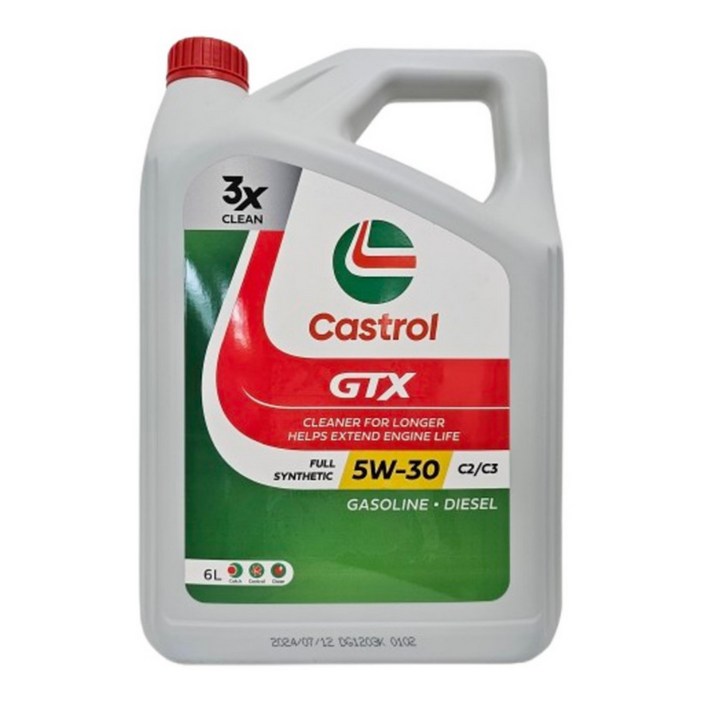 캐스트롤, CASTROL GTX C2C3 5W30 6L, 합성엔진오일, 1개, 5w30, 6L