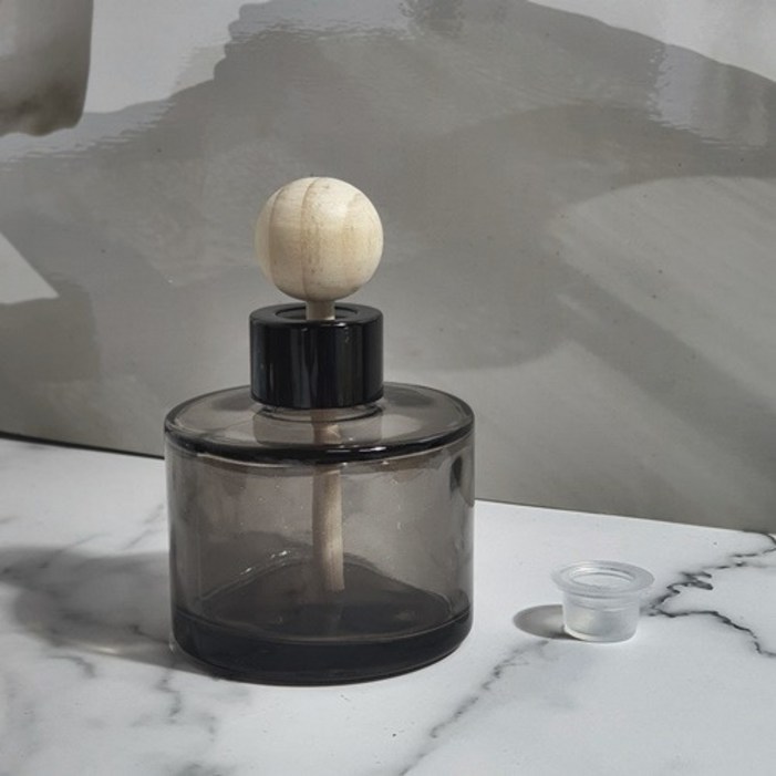 디퓨저용기 원형 컬러 블랙 100ml 사탕볼우드스틱 대 포함
