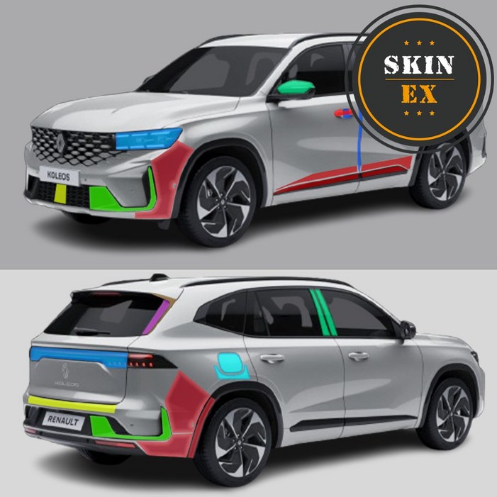 스킨엑스 그랑 콜레오스 PPF 외장 필수 패키지 차량보호필름, 투명, 1개