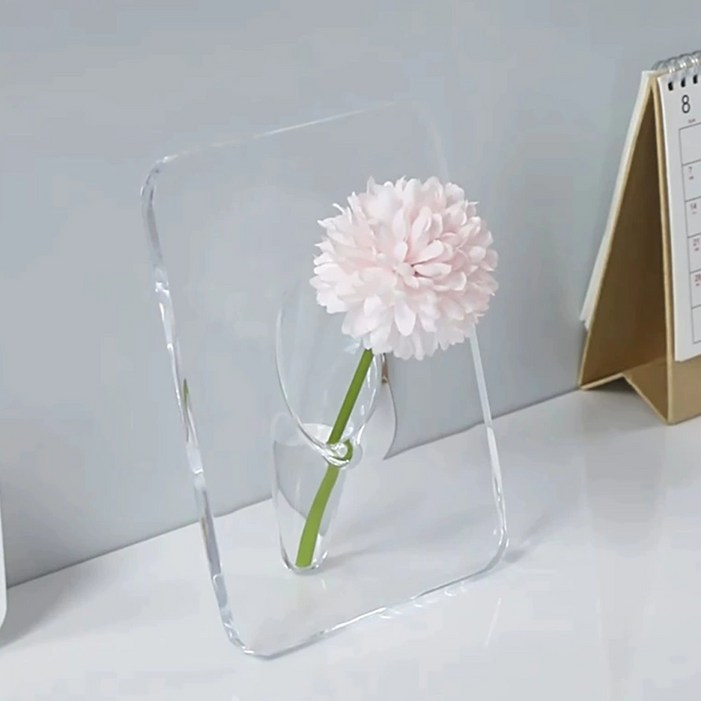 에브리샤인 투명 액자 아크릴 화병 인테리어 꽃병