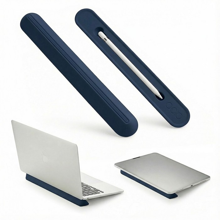 아이패드 태블릿 필기 드로잉 거치대 3단 각도 조절 노트북 거치대, Nicoll Blue