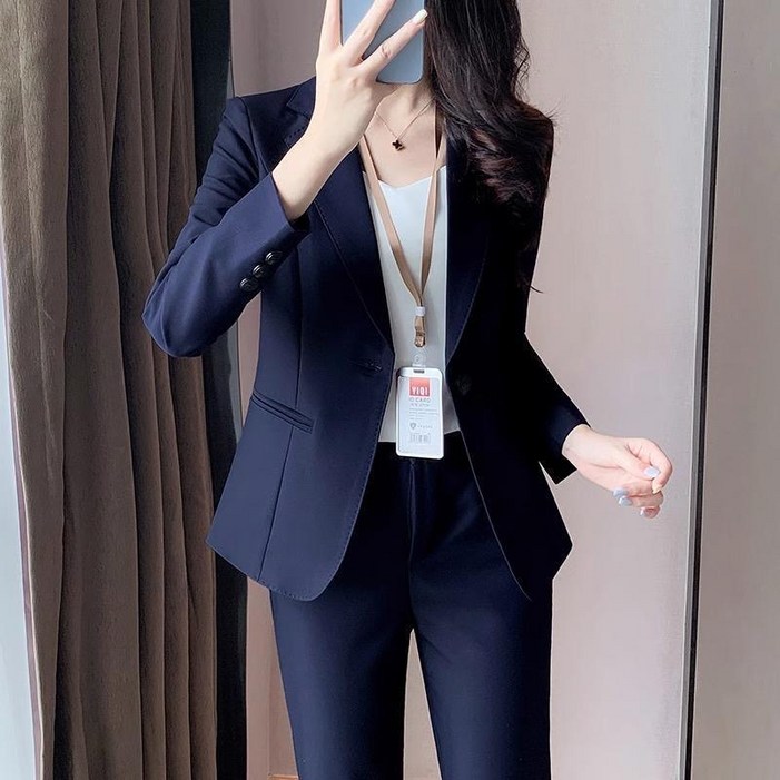 휠렉스 여성 정장 블레이저 긴바지 루즈핏 상하세트 YQ37