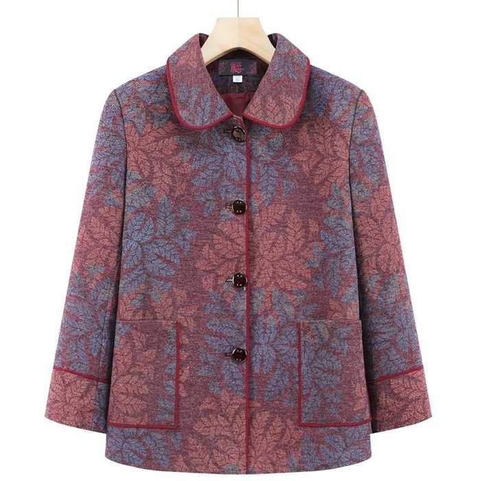 SELEAD 중년 여성 가을 코트 가을겨울 80대 할머니 옷 70대 엄마옷 자켓 코트 생신선물 4050대 엄마코트 아우터 트렌치 빅사이즈 숏 상의