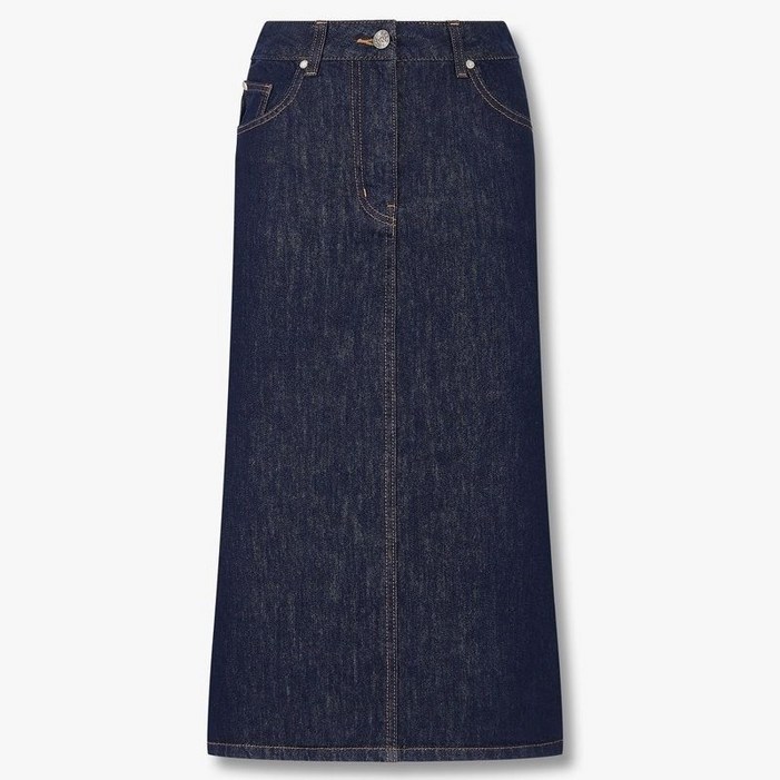 백화점 홈쇼핑 정품 지컷 백 슬릿 생지 데님 스커트 7215255205