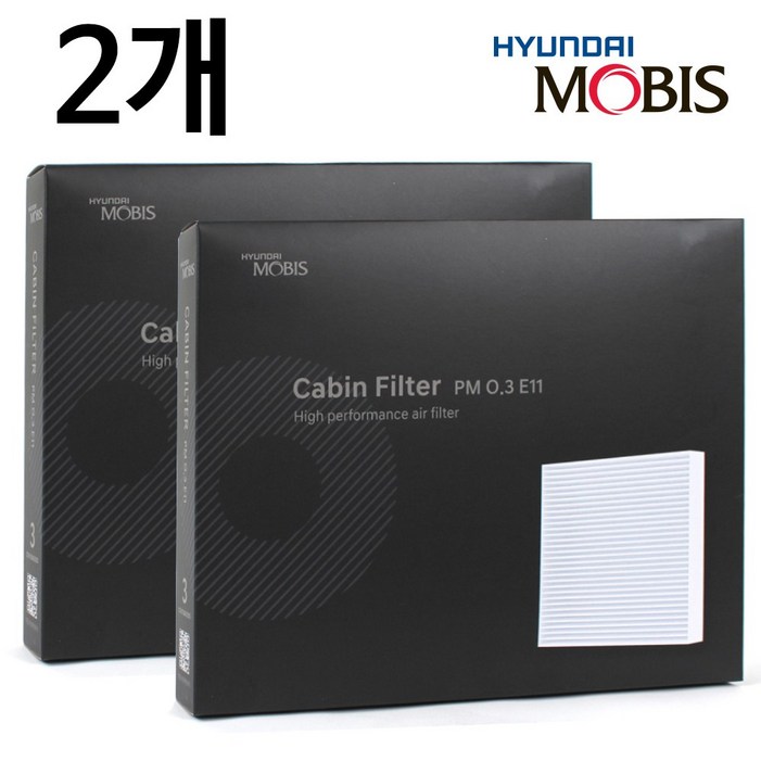 현대모비스 E11 PM0.3 자동차 에어컨 히터 필터 호환