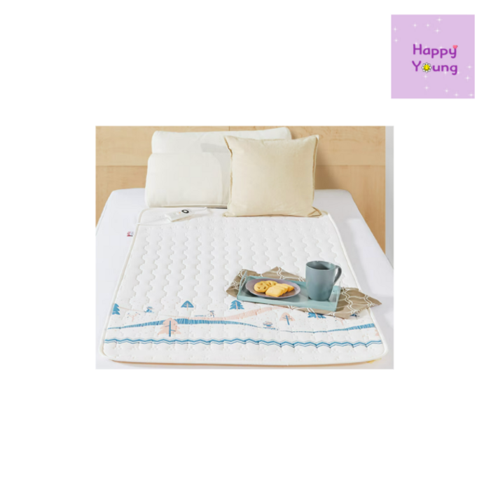 이메텍 프리미엄 순면 전기요 싱글 온도조절 무봉제 전자파통과 논라돈 캠핑 차박 야외 글램핑 겨울 물세탁