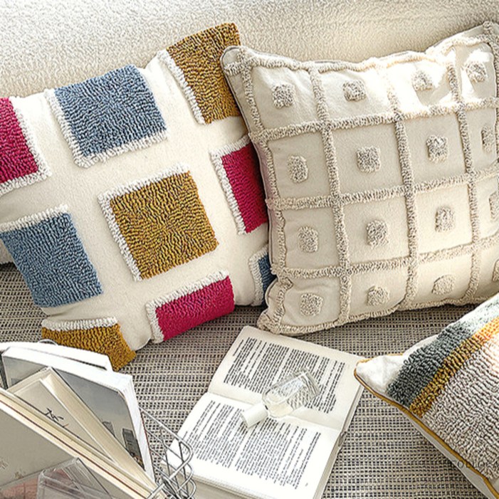 리빙플래너 모노아트 쿠션 북유럽 거실 쇼파 침대 쿠션 디자인 쿠션커버 쿠션솜 포함