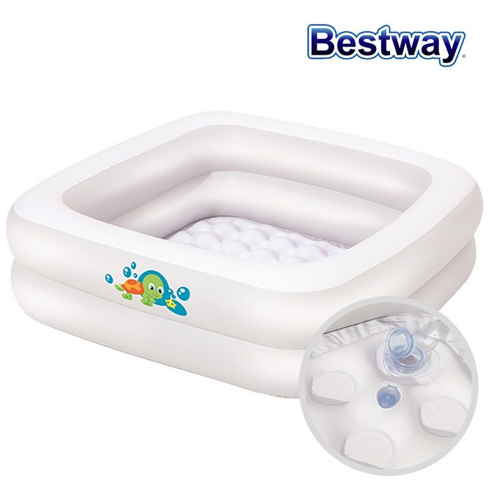 베스트웨이 엠보싱 유아 사각 목욕 볼풀장 촉감놀이 플레이매트 BW51116