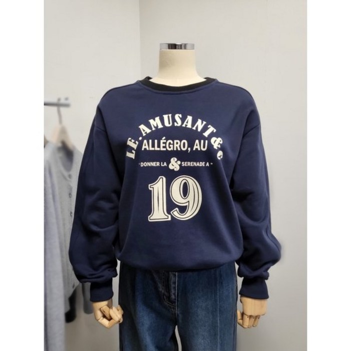 온앤온  레터링 맨투맨 티셔츠 NJW3WE941