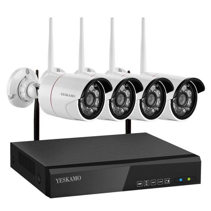 YESKAMO 예스카모 무선 보안 CCTV 카메라 세트 8채널 300만화소 실내외겸용 스마트 방범카메라