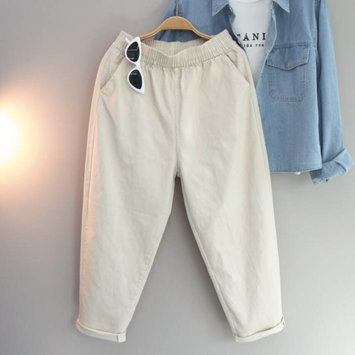 달콩 여성 봄신상 면바지 항아리팬츠 루팡면스판오버핏배기팬츠