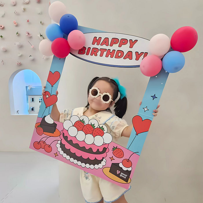 인스타포토존 생일액자 생일 프레임 생일파티액자 생일파티용품 생일파티세트 손펌프포함