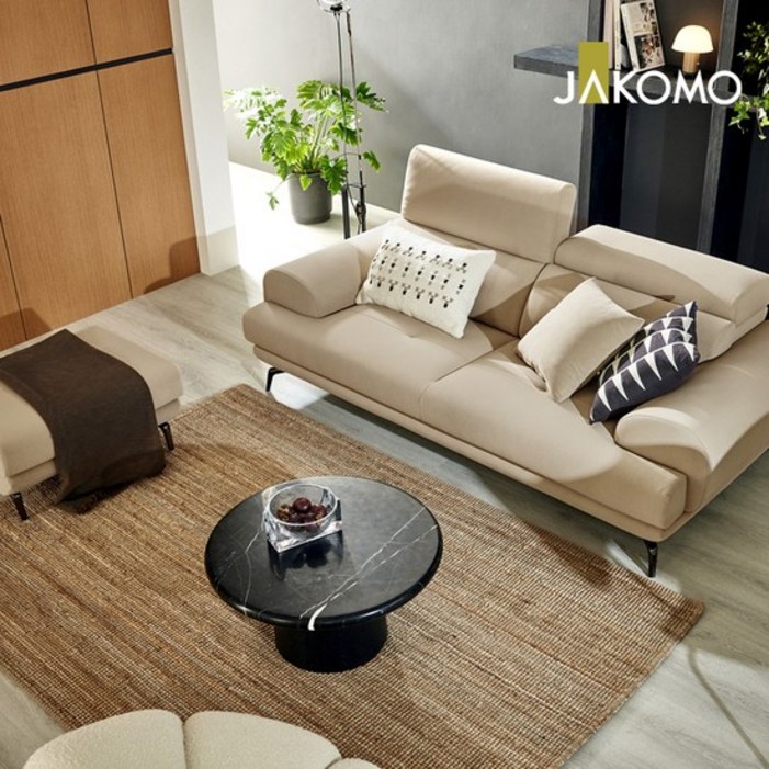 자코모 루디아 3인 기능성 세레나 패브릭 소파스툴