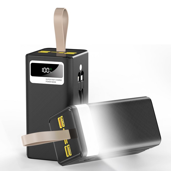 보조배터리 대용량 60000mAh 고속충전PD 22.5W 2개 케이블 내장 차박용 캠핑용 야외용 멀티단자 보조배터리 대용량 60000mAh 고속충전PD 22.5W 2개 케이블 내장 차박용 캠핑용 야외용 멀티단자