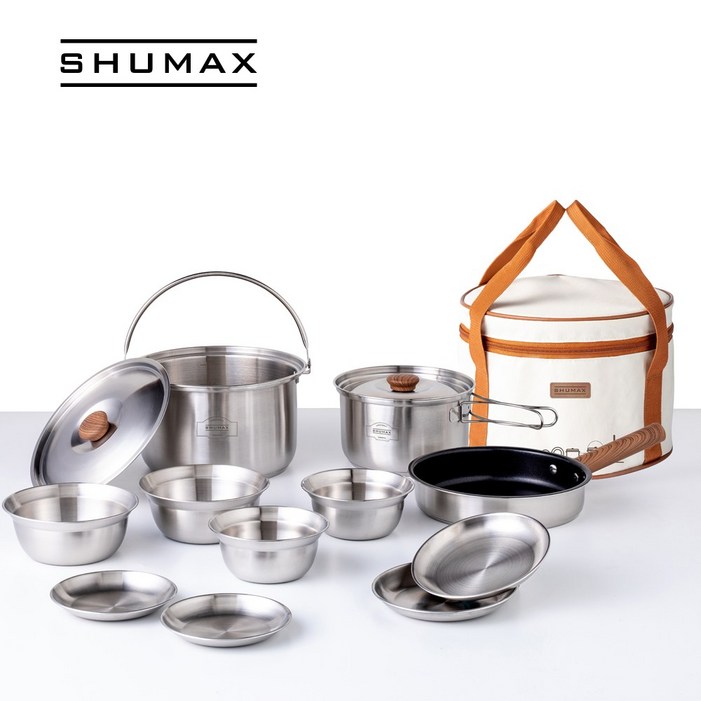 캠핑러를 위한 스텐 3중 바닥 설계 캠핑 코펠 12종 풀세트 24인용 24년형