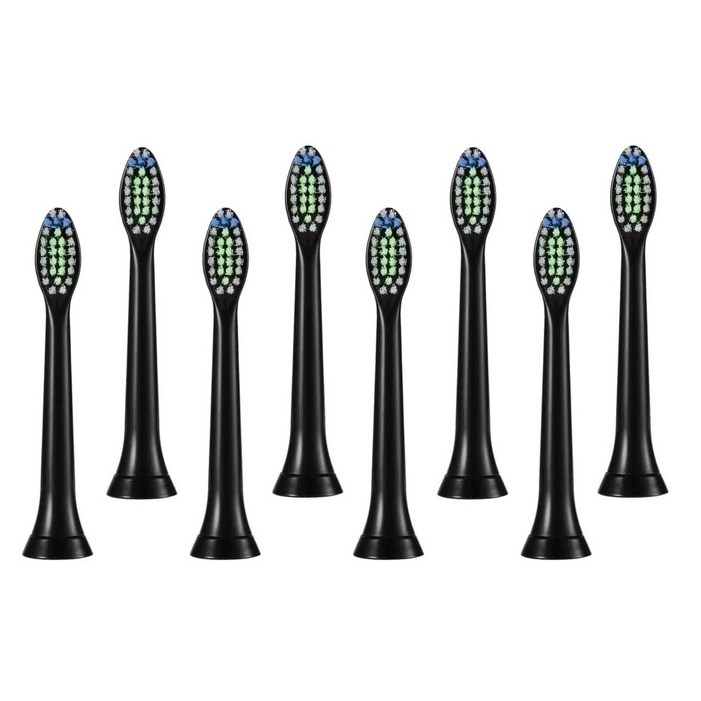 필립스 전용 전동칫솔 호환 리필모 HX9350 HX9351 HX9352 호환 칫솔모 블랙, 8개, 필립스 블랙