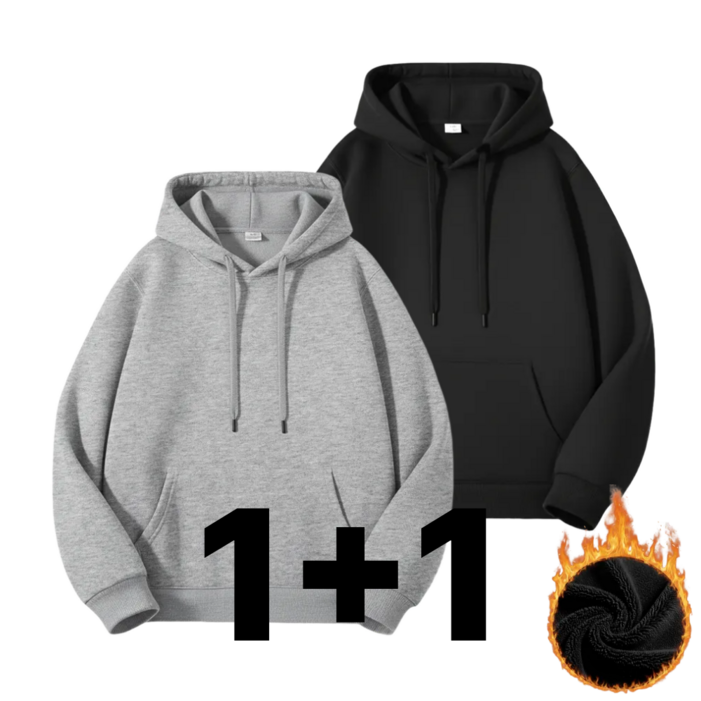 AnnLine 무지 오버핏 기모 후드티 11