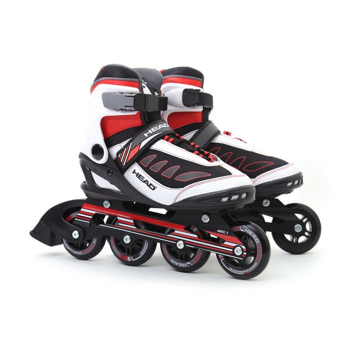 성인용 HEAD 헤드 프리미엄 피트니스인라인 FT011 KC인증 3중고정장치 소프트부츠 고강도휠, 블랙화이트, 1개