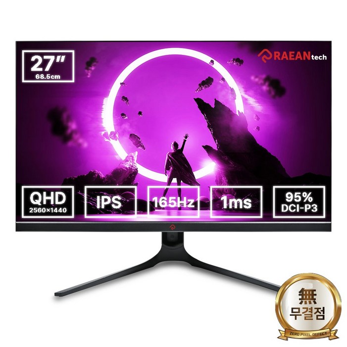 래안텍 본사 QHD 27형 IPS 165Hz 게이밍 모니터 BLAZE QA2760CE, 68.5cm, BLAZE QA2760CE무결점