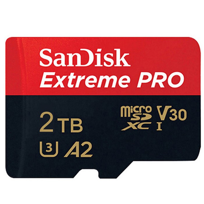 2TB 2T 극단적인 PRO A2 U3 V30 MicroSD 메모리 카드 SDXC 클래스 10 TF 미니 카드 카메라 스마트폰 노트북을 위한 마이