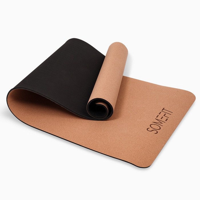 썸피트 TPE 코르크 요가매트 스트랩포함 8mm