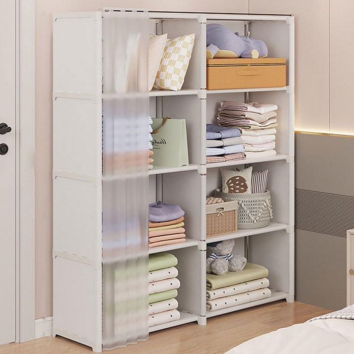 비아크스 다용도 조립식 방진 수납장 수납선반 옷장