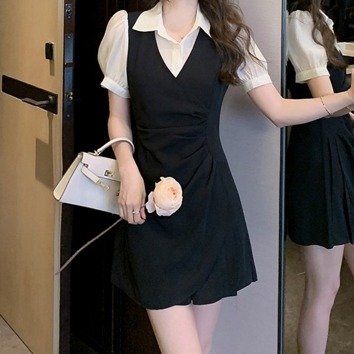 레일라 밍키 페이크 반팔 원피스 S25SMOPS041101