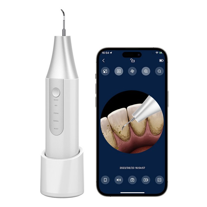 예스카모 휴대용 초음파 치아 청결기 내시경 셀프 구강청결 관리