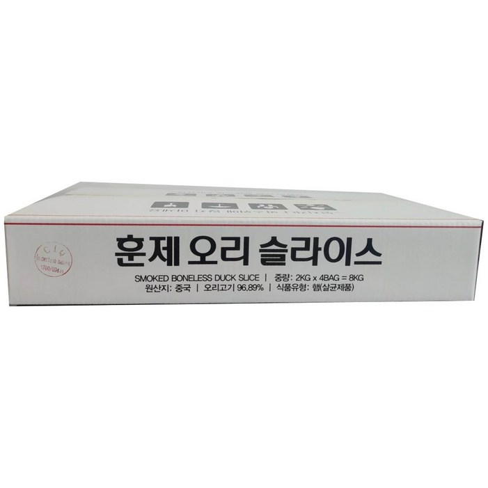 농우 훈제오리 슬라이스 8kgBOX Bulk2kg X 4봉 중국산 업소용, 2kg, 4개