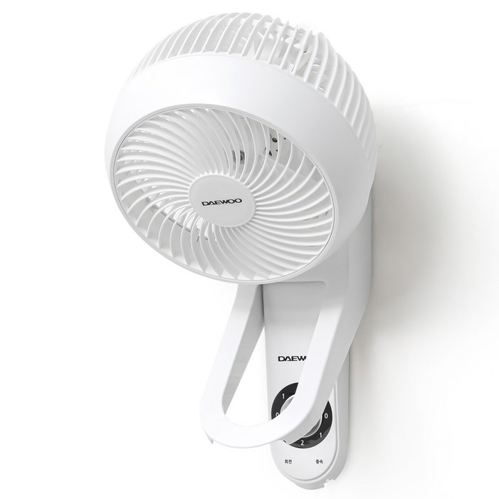 대우 벽걸이 서큘레이터 선풍기 360도 입체 회전 소형 미니 에어 공기 순환기 저소음 가정용 업소용