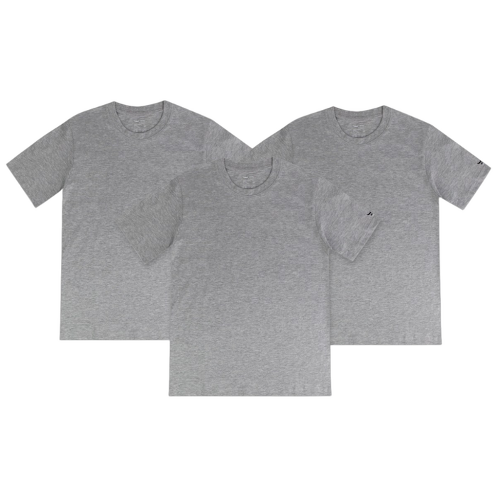 BFL 사계절 남녀공용 30수 순면 라운드 무지 반팔티 3P